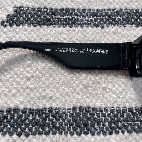 Le Specs Recovery Black Unisex Rectangle Sunglasses—Le Sustain - Picture 7 of 11